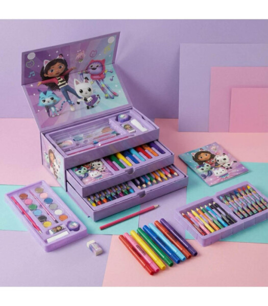 ТРИЕТАЖЕН КУФАР ЗА РИСУВАНЕ GABBY'S DOLLHOUSE